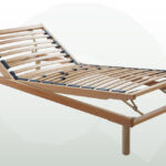 Rete a doghe in legno FLEXA con gambe in faggio massello