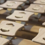 Rete a doghe in legno MULTIPLA FAGGIO con gambe in faggio massello